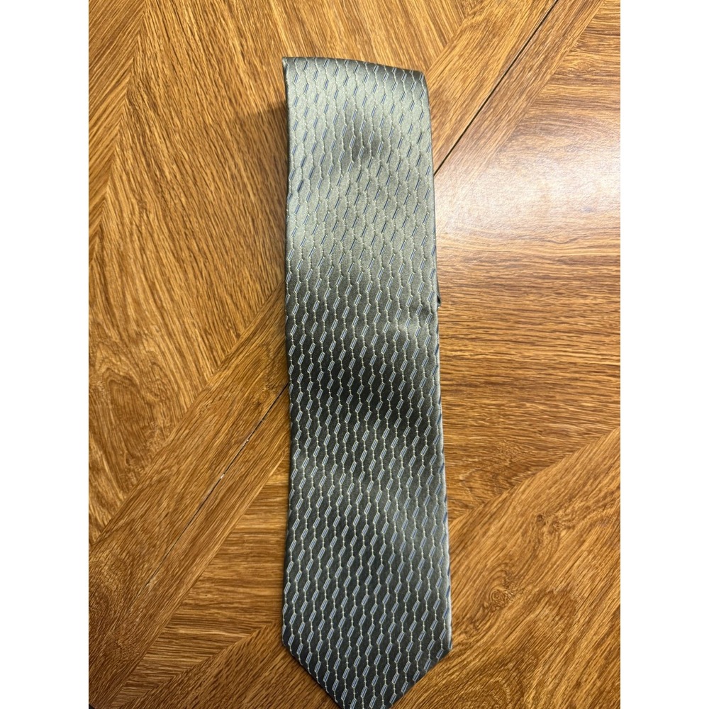 Perry Ellis Portfolio Men's Green‎ Blue Geometric Necktie